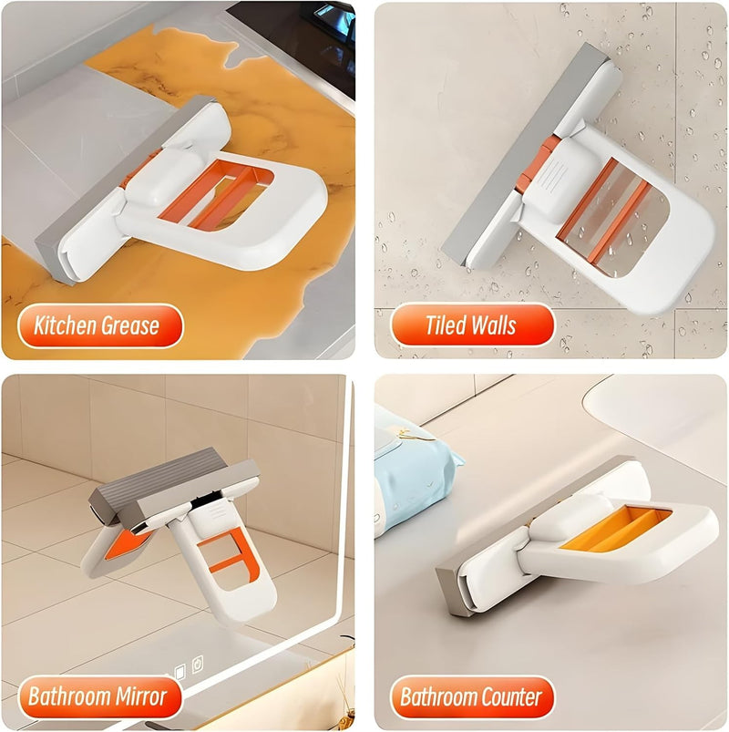 Esfregão de limpeza portátil portátil, mini esfregão de mesa dobrável, subs